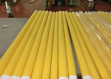 China Niedrige Verlängerungs-Einzelfaden-Polyester-Siebdruck-Masche mit Weiß und Gelb fournisseur
