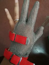 China Anti-Stange Messer-Edelstahl-Handschuhe mit fünf Fingern für Schlachthaus fournisseur