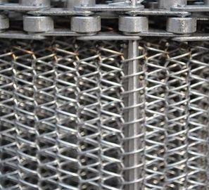 High Strength Flat Flex Wire Mesh Conveyor Belt Stainless Steel Heat Resistant