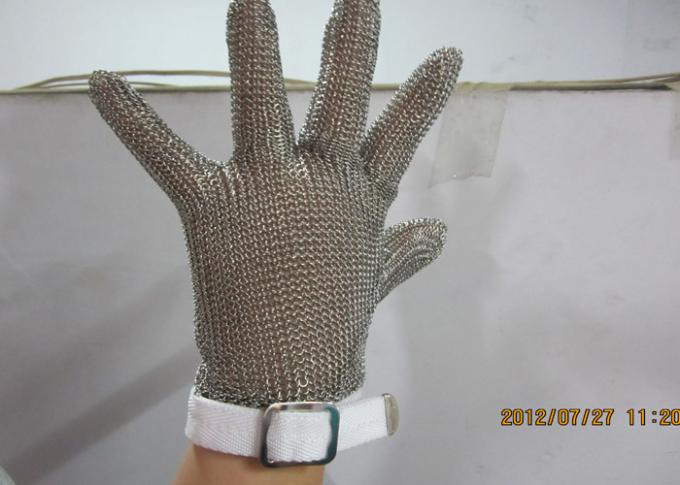 M-Größen-rote Edelstahl-Handschuhe für den Schnitt, Kettenhandschuhe Antiverschleiß