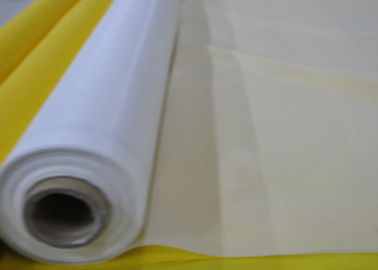 144 Polyester-Einzelfaden-Polyester-Maschen-Gewebe Rolls des Zoll-180T weiße/Gelb-Farbe