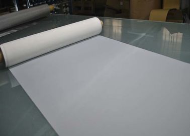 Weiße/Gelb-Polyester-Siebdruck-Druckmasche, Müllergaze des Polyester-300Mesh