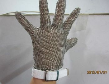 China S-Größe schnitt weißer Chainmail-Ausschnitt-Handschuh, Metallmaschen-Schutzhandschuhe beständiges fournisseur